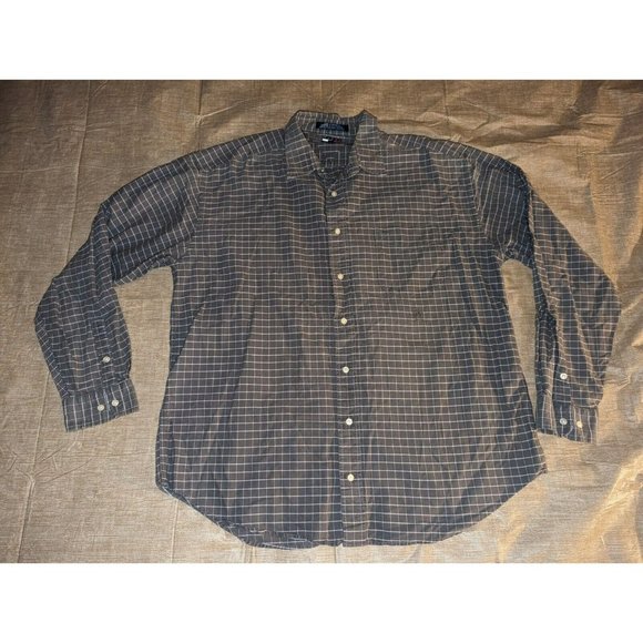 Tommy Hilfiger Other - Tommy Hilfiger Shirt Mens XXL Gray Plaid Long Sleeve Button Up Casual